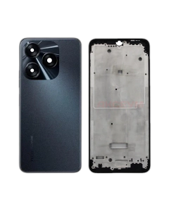 Tecno Spark 10 Rear Complete Body Casing Housing Replacement For Spark 10 - Black