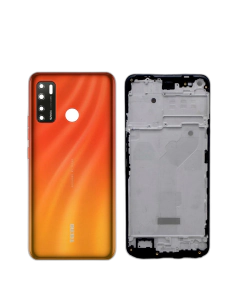 Tecno Spark 5 Pro Housing Middle Frame With Side Button and Camera Lens Complete Body Casing Replacement For Spark 5 Pro - Orange