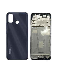 Tecno Spark 6 Go Rear Complete Body Casing Housing Replacement For Spark 6 Go - Black