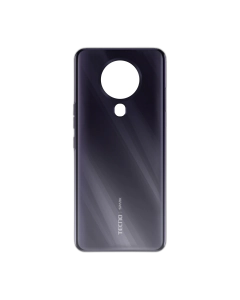 Tecno Spark 6 Rear Back Body Casing Housing Replacement Battery Back Door With Side Buttons For Spark 6 - Black