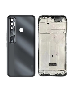 Tecno Spark 7 Pro Rear Complete Body Casing Housing With Camera Lens Replacement For Spark 7 Pro - Black