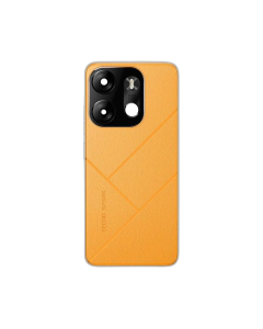 Tecno Spark Go 2023 Housing Middle Frame With Side Button and Replacement Battery Back Door For Spark Go 2023 - Orange