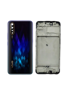 Vivo S1 Housing Middle Frame With Side Button and Camera Lens Complete Body Casing Replacement For S1 - Black