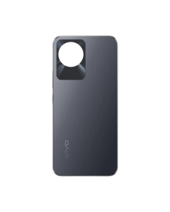 Vivo Y02 Housing Middle Frame With Side Button and Replacement Battery Back Door For Vivo Y02 - Black