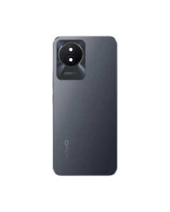 Vivo Y02T Housing Middle Frame With Side Button and Replacement Battery Back Door For Y02T - Black