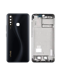 Vivo Y19 Rear Complete Body Casing Housing With Camera Lens Replacement For Vivo Y19 - Black