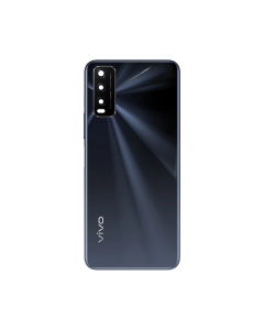 Vivo Y20s Rear Back Body Casing Housing Replacement Battery Back Door With Side Buttons And Camera Lens For Vivo Y20s - Black