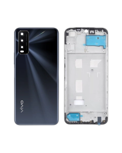 Vivo Y20s Rear Complete Body Casing Housing With Camera Lens Replacement For Vivo Y20s - Black