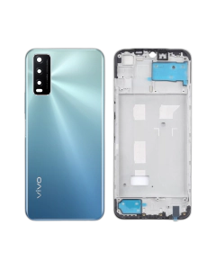 Vivo Y20s Rear Complete Body Casing Housing With Camera Lens Replacement For Vivo Y20s - Blue