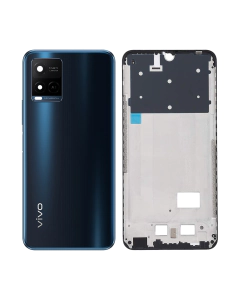 Vivo Y21 Rear Complete Body Casing Housing With Camera Lens Replacement For Vivo Y21 - Blue
