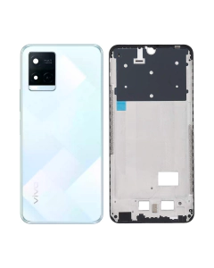 Vivo Y21 Rear Complete Body Casing Housing With Camera Lens Replacement For Vivo Y21 - Silver