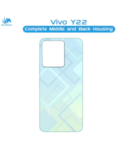 Vivo Y22 Housing Middle Frame With Side Button and Camera Lens Body Casing Replacement For Y22 - Green