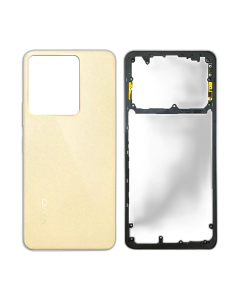 Vivo Y36 Housing Middle Frame With Side Button and Replacement Battery Back Door For Y36 - Golden