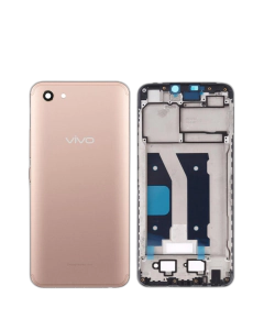 Vivo Y81 Housing Middle Frame With Side Button and Camera Lens Complete Body Casing Replacement For Y81 - Golden