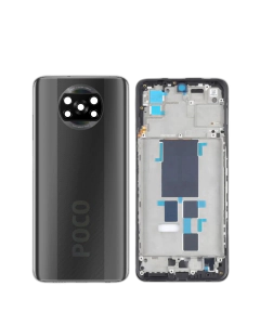 Xiaomi Poco X3 Housing Middle Frame With Side Button and Camera Lens Complete Body Casing Replacement For Poco X3 - Gray