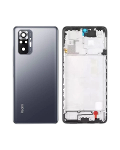 Xiaomi Redmi Note 10 Pro Rear Complete Body Casing Housing With Camera Lens Replacement For Redmi Note 10 Pro - Black