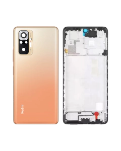 Xiaomi Redmi Note 10 Pro Rear Complete Body Casing Housing With Camera Lens Replacement For Redmi Note 10 Pro - Peach