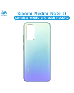 Xiaomi Redmi Note 11 Housing Middle Frame With Side Button and Camera Lens Body Casing Replacement For Redmi Note 11 - Blue