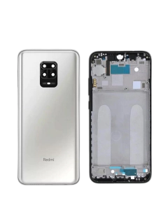 Xiaomi Redmi Note 9s Housing Middle Frame With Side Button and Camera Lens Complete Body Casing Replacement For Redmi Note 9s - White