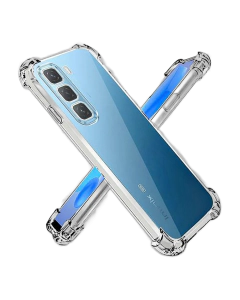 Infinix Hot 50 Pro Back Cover Transparent Extra Bumper Anti Shock Soft Crystal Clear Case For Hot 50 Pro
