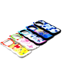 Xiaomi Redmi 12C - Poco C55 Back Cover Fancy Wave Style Cartoon Printed Case For Redmi 12C
