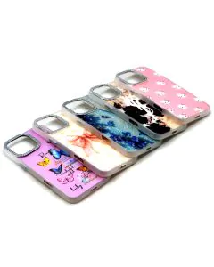 Apple iPhone 16 Pro Max Back Cover Ring Stone Glitter Ladies Case For iPhone 16 Pro Max