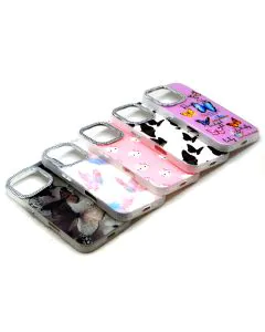 Apple iPhone 16 Pro Back Cover Ring Stone Glitter Ladies Case For iPhone 16 Pro