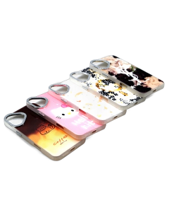 Apple iPhone 16 Plus Back Cover Ring Stone Glitter Ladies Case For iPhone 16 Plus
