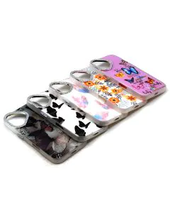 Apple iPhone 16 Back Cover Ring Stone Glitter Ladies Case For iPhone 16