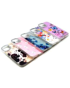 Apple iPhone 14 Back Cover Ring Stone Glitter Ladies Case For iPhone 14
