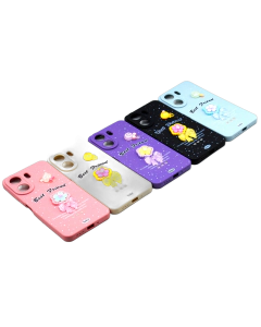 Xiaomi Redmi 13C - Poco C65 Back Cover Stylish Glitter Flower Fancy Case For Redmi 13C - Poco C65