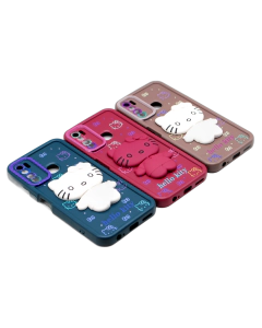 Infinix Hot 9 - Spark 5 - Camon 15 Back Cover Fancy Soft Mirror Kitty Case For Hot 9 - Spark 5 - Camon 15