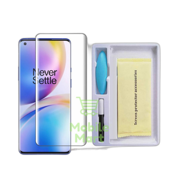 OnePlus 8 Pro Front UV Tempered Glass Protector For Fully Curved Glass For OnePlus 8 Pro