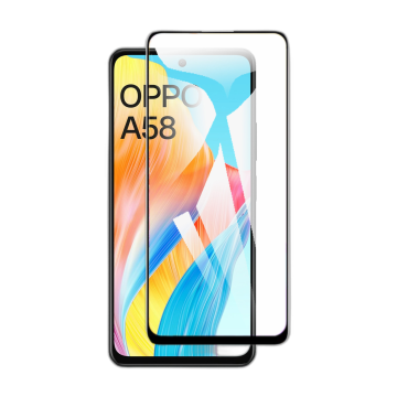 Oppo A58 4G Full Screen Protector 9D Tempered Glass Protector For Oppo A58 4G 