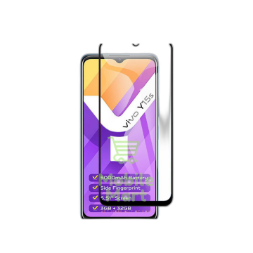 Vivo Y15s Full Screen Protector 9D Tempered Glass Protector For Vivo Y15s