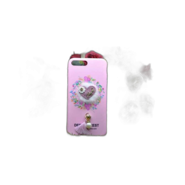 IPHONE 7 PLUS 3D Heart Pink Fancy Cover For Ladies