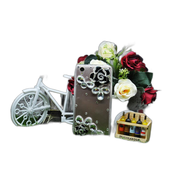 Oppo A37 Fancy Women Girl Cute Bowtie Candy Crystal Bling Stone Ladies Cover For Oppo A37 - Back Fancy Cover