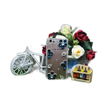 Oppo A37 Fancy Women Girl Cute Bowtie Candy Crystal Bling Stone Ladies Cover For Oppo A37 - Back Fancy Cover