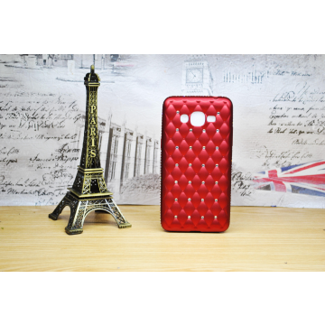 Samsung Grand Prime Plus Back Cover Fancy Stone Glitter Cover For Grand Prime Plus - Red