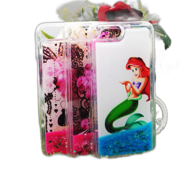 Apple iPhone 7 Plus Water Glitter Shiny Ladies Soft Silicon Case Mobile Cover