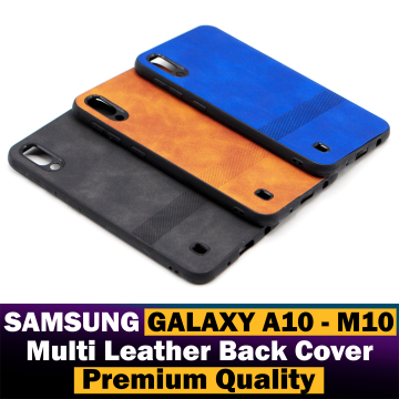 Samsung Galaxy M10 Back Cover Leather Soft Color Full Silicon Cover For Boys