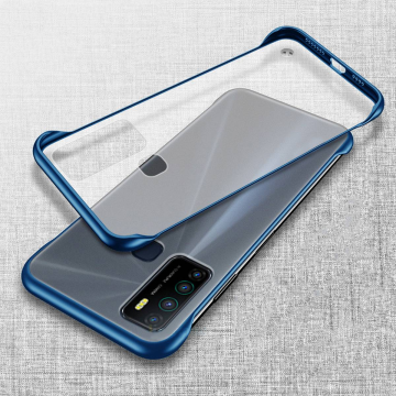 Tecno Camon 15 Clear Matte Borderless Case Blue