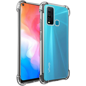 Vivo Y30 Transparent Extra Bumper Anti Shock Soft Crystal Clear Case