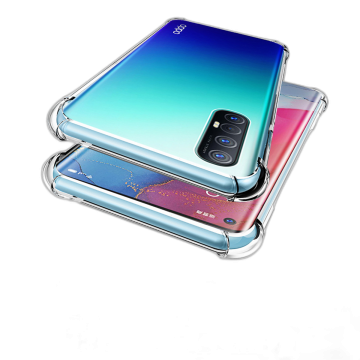 Oppo Reno 3 Pro 4G Transparent Extra Bumper Anti Shock Soft Crystal Clear Case