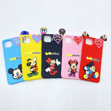 Oppo F17 Pro Back Cover Hello Kitty Mickey Mouse Braslate Chain Soft Girls Case Cover For Oppo F17 Pro