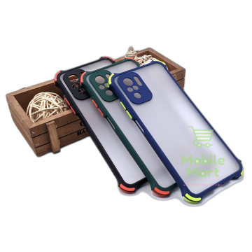 Xiaomi Redmi Note 10 Smoky Matte Bumper Armor Case Camera Protection Mobile Cover