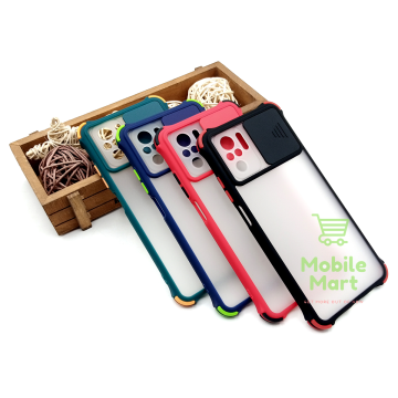 Xiaomi Redmi Note 10 4G Back Cover Smoky Matte Bumper Armor Case Window Shutter Slide Camera lens Protector Case Cover For Xiaomi Redmi Note 10 4G