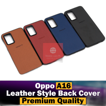Oppo A16 Back Cover Leather Style Soft Case For Oppo A16