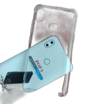 Tecno Pop 3 Transparent Anti Shock Soft Crystal Clear Case