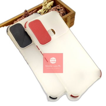 Infinix Hot 11 White Soft Smoky Matte Shutter Bumper Case